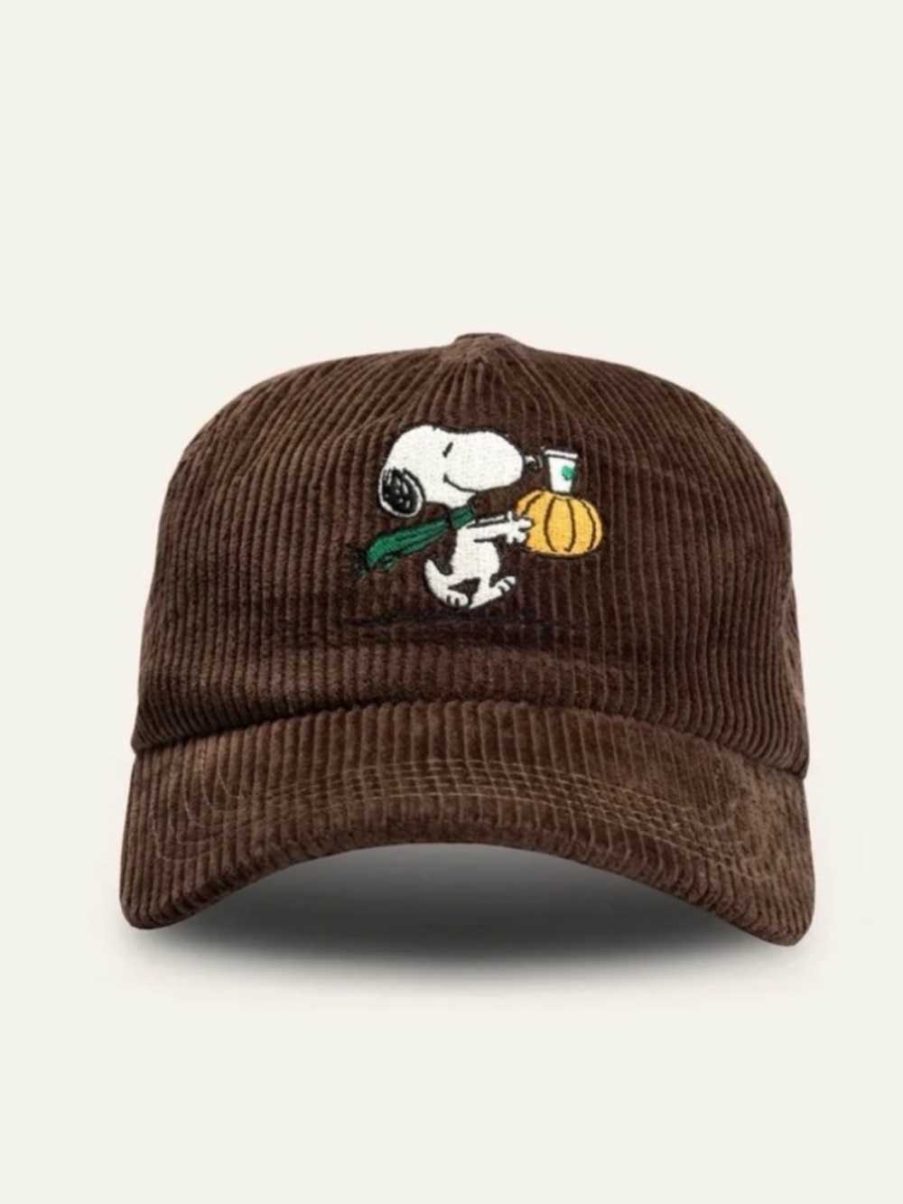 Starbucks x Peanuts Snoopy Hat Corduroy Brown NWT RESERVE EXCLUSIVE